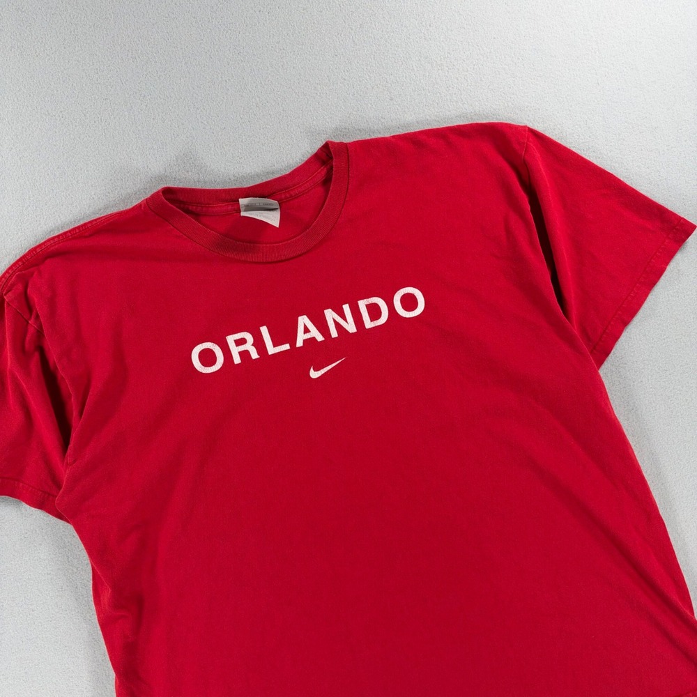 Vintage 2000s Nike Orlando Graphic T-Shirt XL Swoosh Logo Red